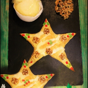 Estrela salgada de Natal com queijo e nozes ♥♥♥