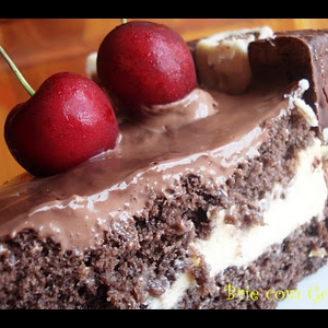 Torta Bis de Mousse de Maracujá e Chocolate - Sobremesa Natalina