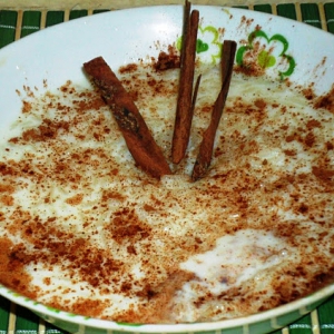 Arroz-doce cremoso com coco