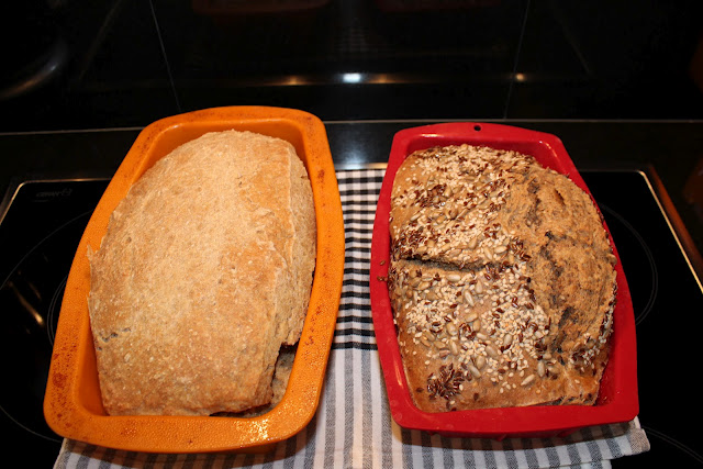 Pão de aveia e Pão de centeio e espelta com sementes