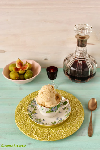 Gelado de figos, Porto e mascarpone | Fig, Port and mascarpone ice cream