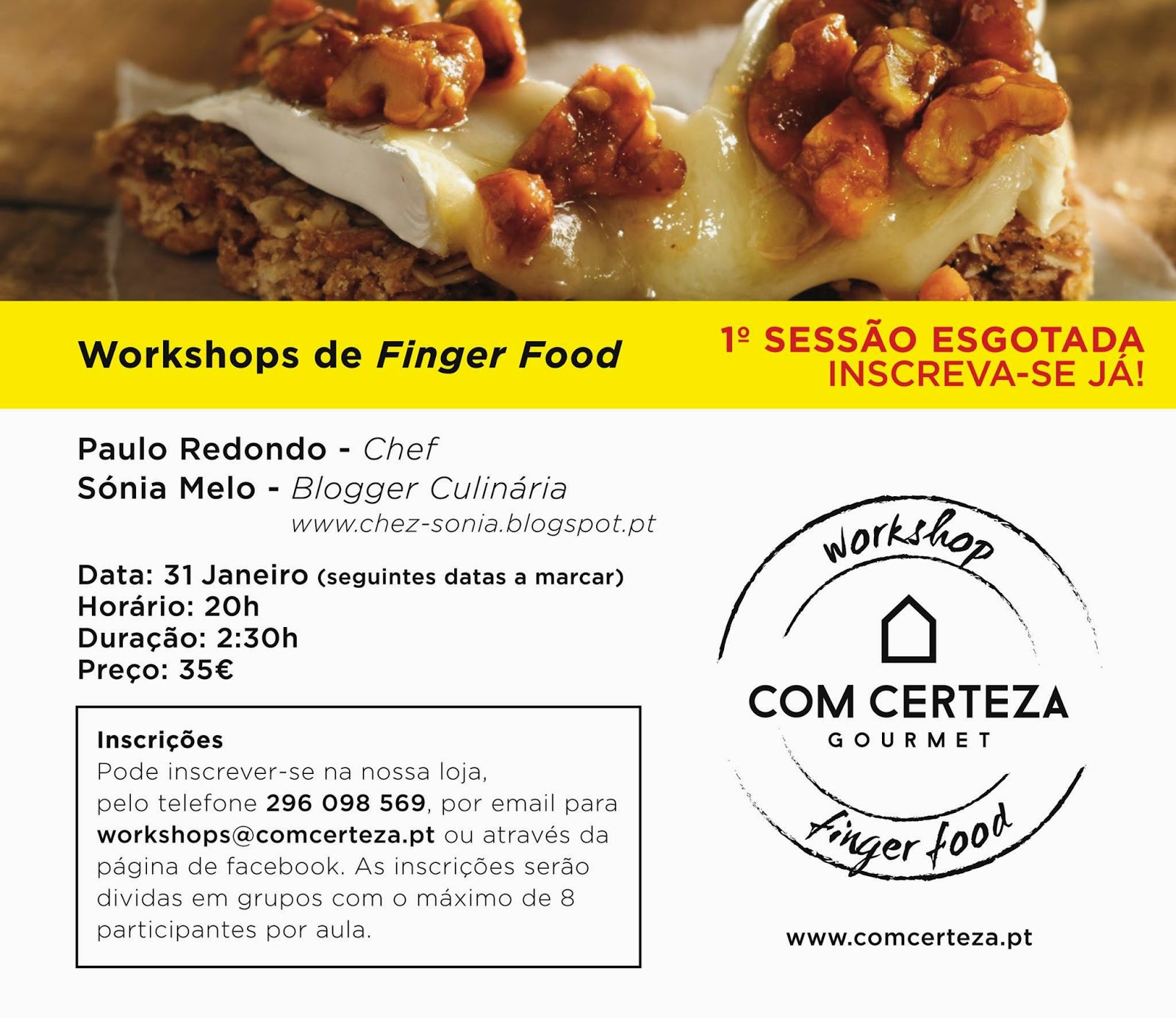 Workshop de Finger Food - Com Certeza Gourmet!