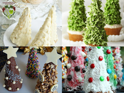 Árvore de Natal com cones de sorvete