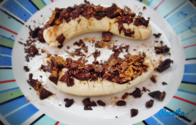 Banana com Chocolate e Canela