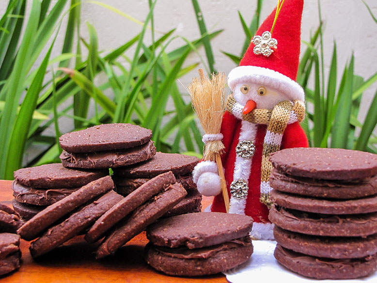 Receitas para o Natal: biscoito recheado de creme de avelã