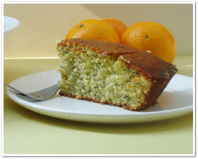 Gâteau à l'orange et au pavot - Bolo de laranja com sementes de papoula