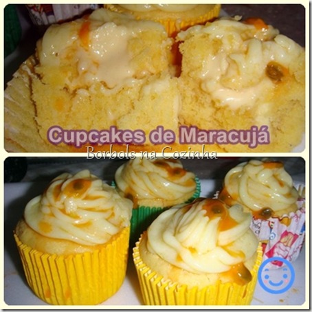 Cupcake de Maracujá com Ganache de Chocolate Branco