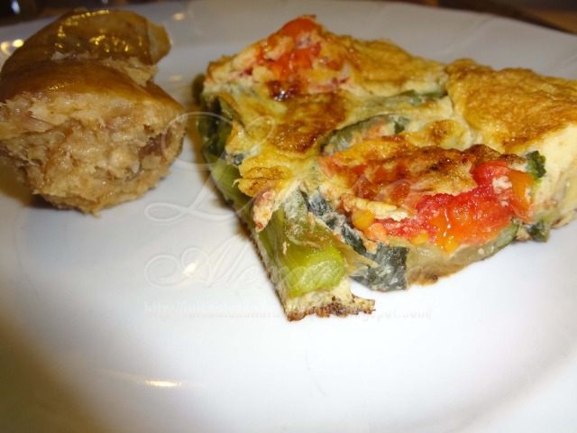 Receitas Rápidas • Alheira Frita na Actifry e Omelete de Vegetais Salteados