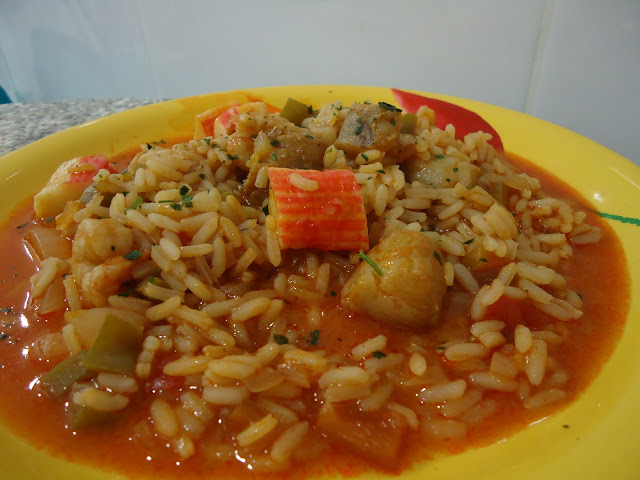 arroz de tamboril e camarão
