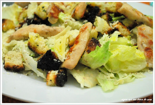 nova versão da preferida do marido: grilled chicken caesar salad