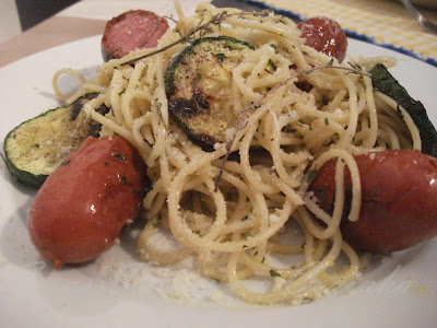 Spaghetti - wurst mit zucchini