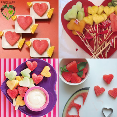 Frutas em formato coração