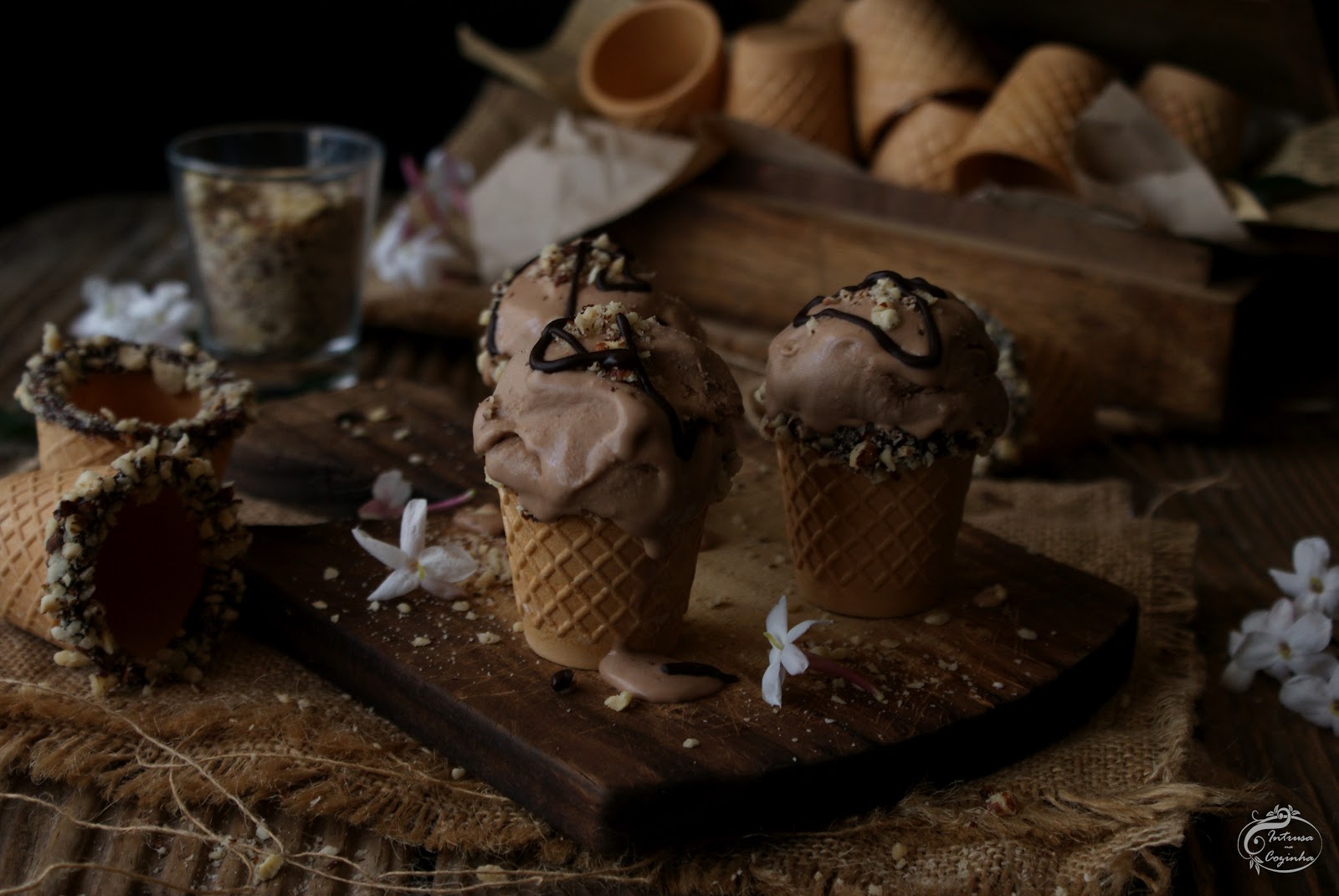 Gelado de Mascarpone & Nutella {Mascarpone & Nutella Ice Cream}
