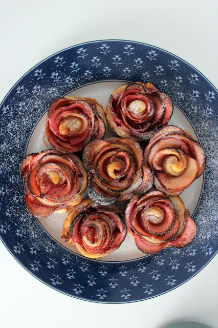 Tartes de rosas de maçã