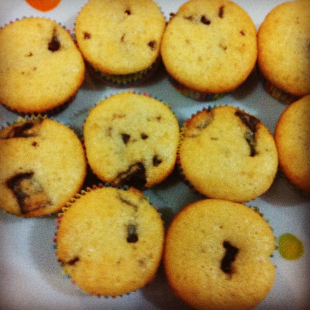 Muffin de Chocolate e Geléia de Morango