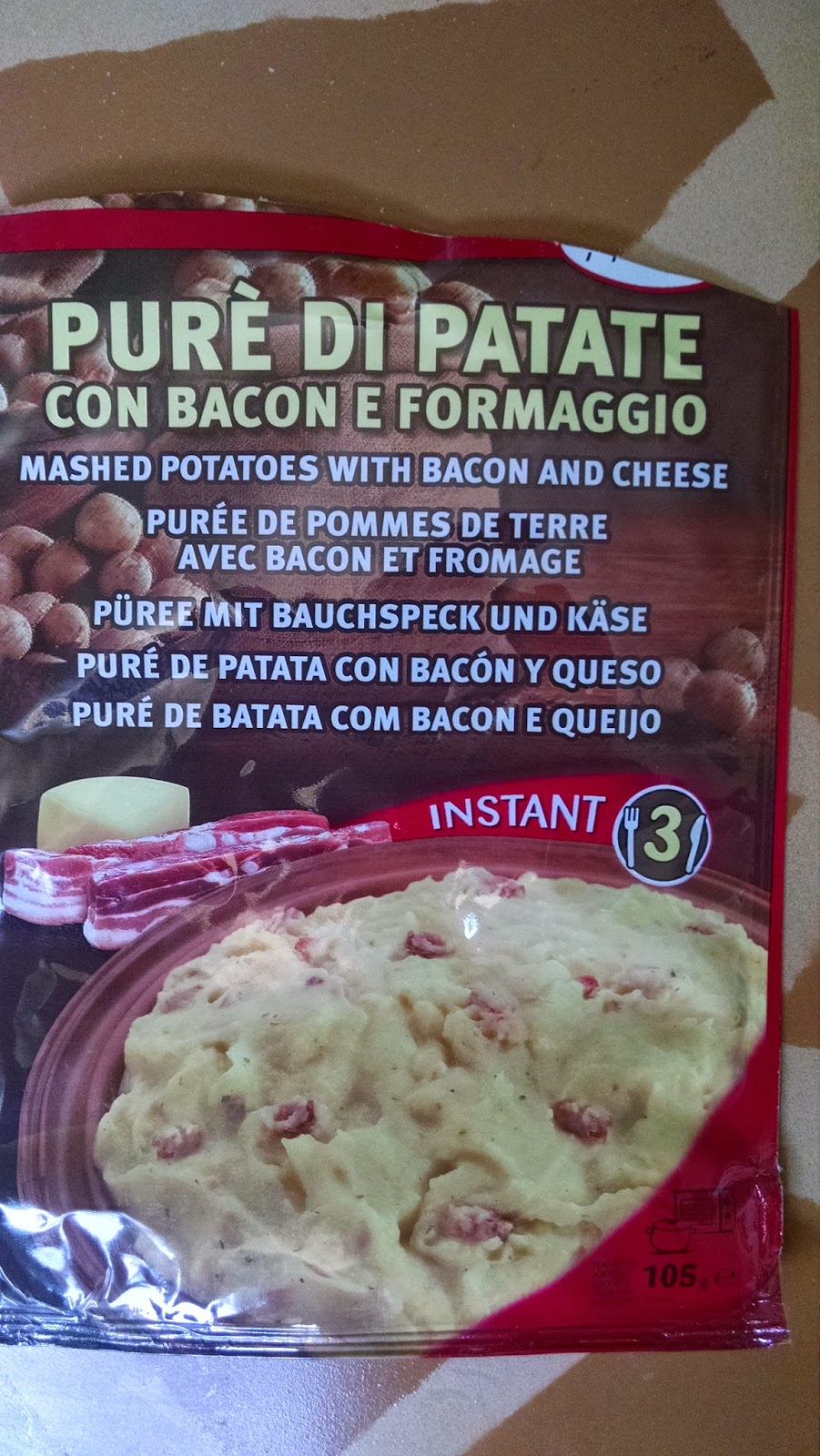 Purê de batata com bacon e queijo – teste de produto