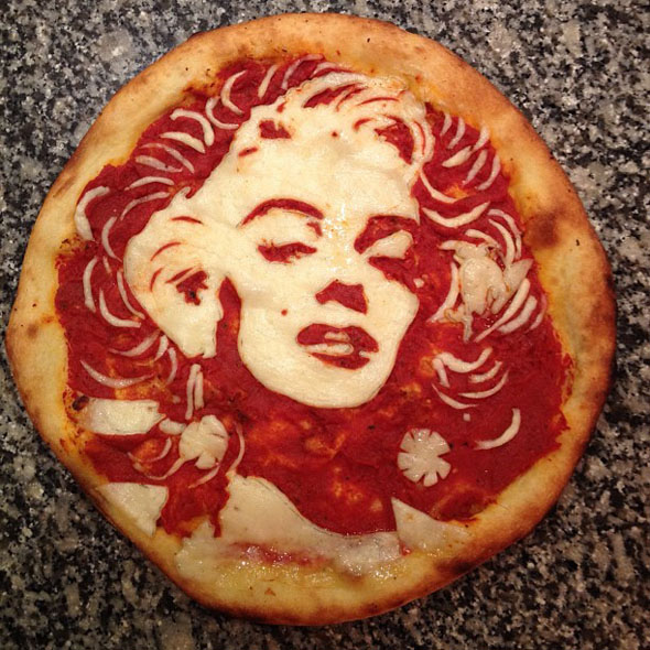 Fazendo arte com pizza