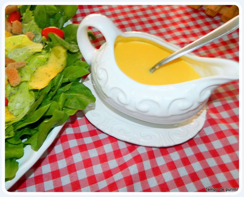 Molho de mostarda e laranja para saladas