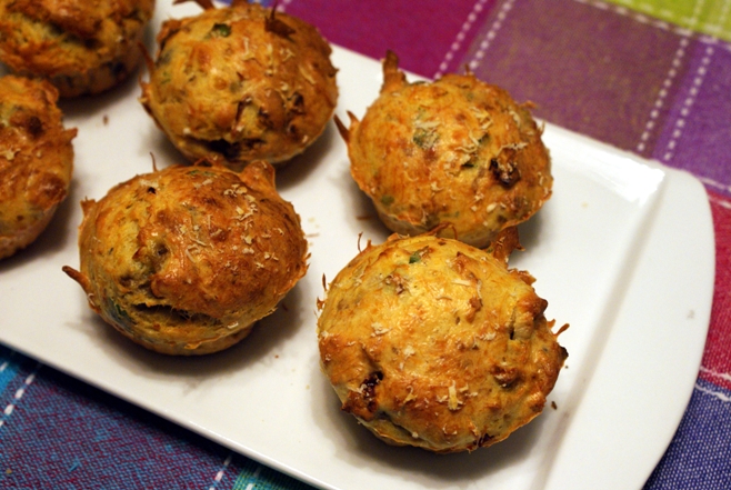 Mini-muffins de bacalhau