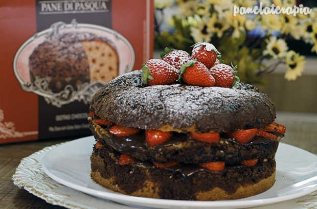 Naked Cake de Morango e Chocolate