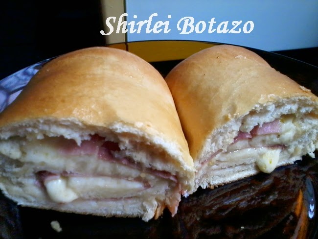 Eu testei receita do blog, Shirlei Botazo: Pão caseiro recheado