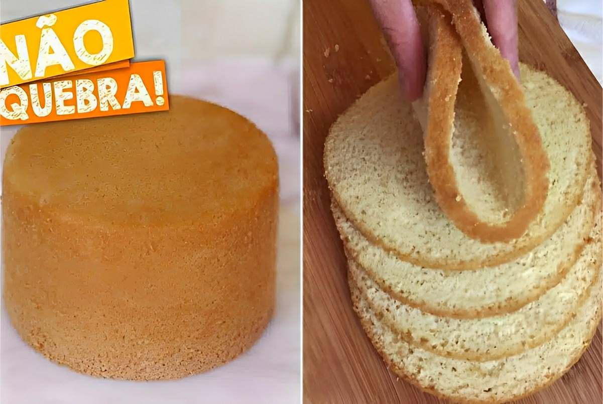 Pão de ló de 3 ingredientes para fazer bolos de aniversário incríveis