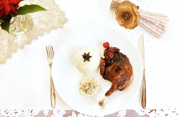 Receitas de Natal: pato com farofa e arroz de nozes