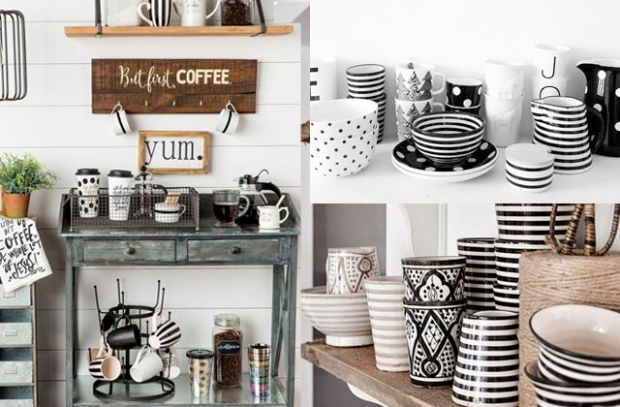 Inspiração para decorar a cozinha com preto e branco