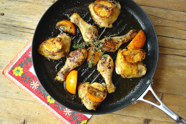 Perninhas de frango com laranja e vinagre balsâmico