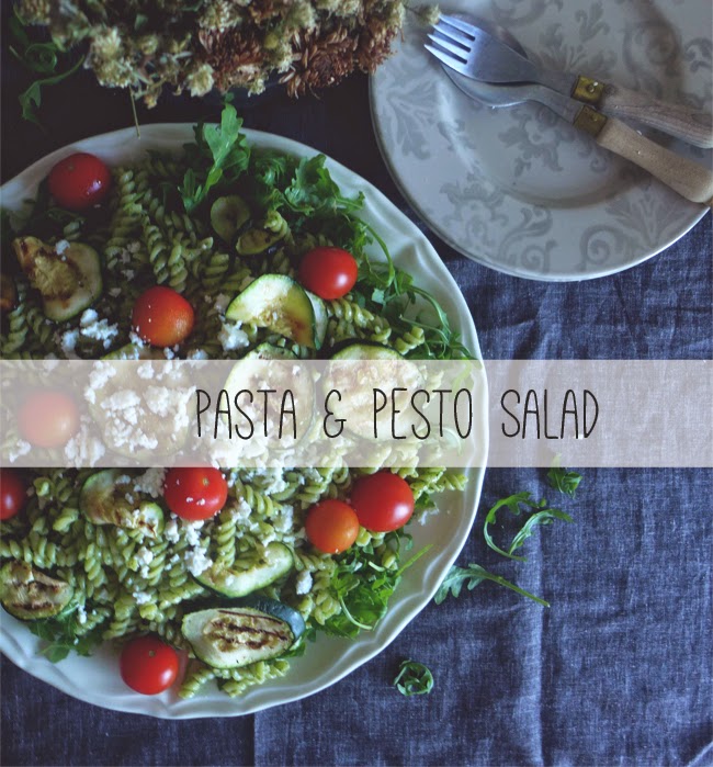 Salada de pesto e pasta/ Pasta and pesto salad