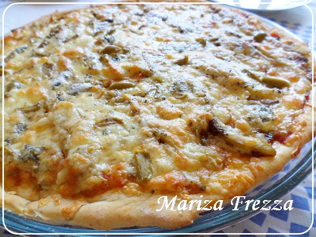 Pizza de berinjela, de Mariza Frezza