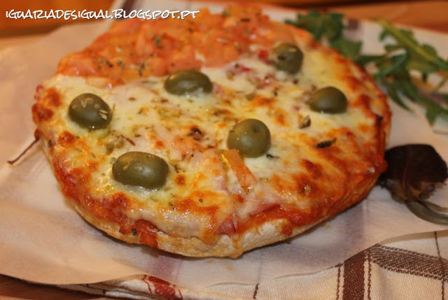 Pizza Crocante de Fiambre e Paio York - 