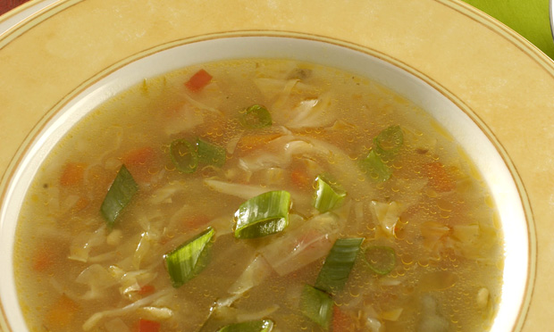 Receita de Sopa chinesa de vegetais