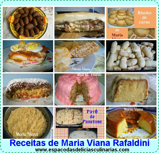 Receitas doces e salgadas de Maria Viana Rafaldini