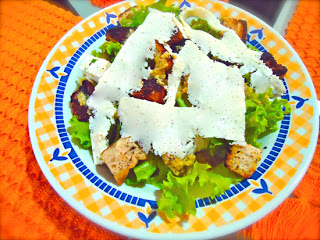 Salada de Alface com Mostarda e Croûtons