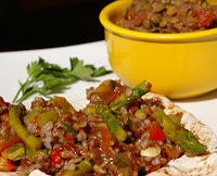 Salada de Arroz com Abobrinha e Aspargos (vegana)