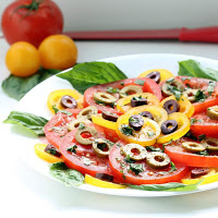 Salada de Tomate Napolitana (vegana)