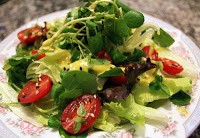 Salada Verde com Molho de Mostarda (vegana)