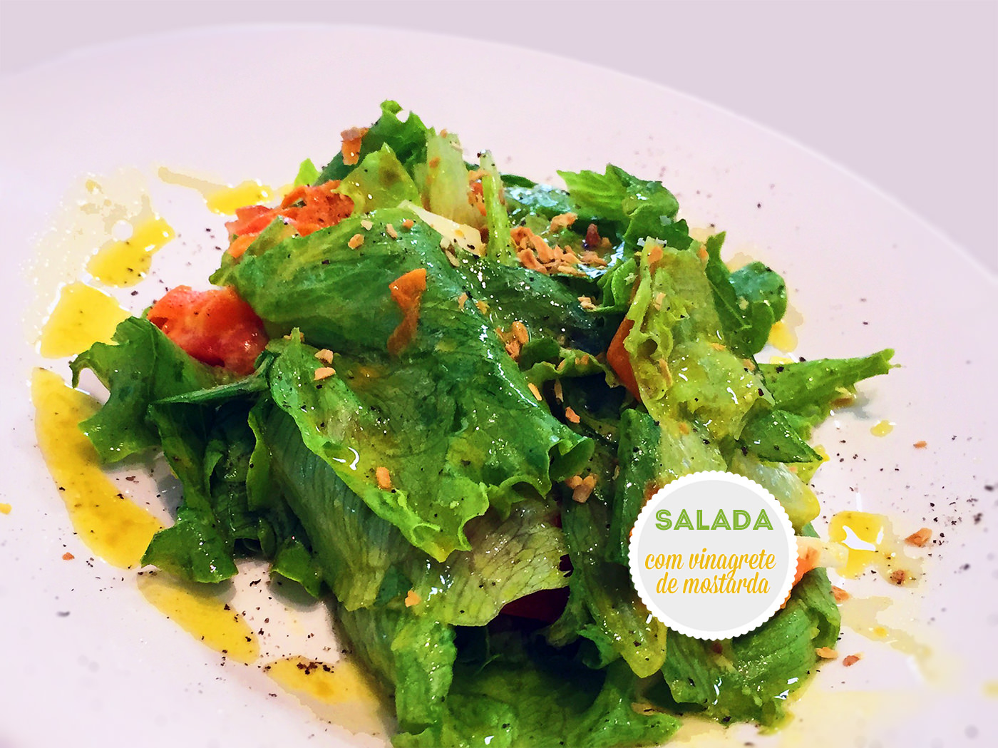 Salada com Vinagrete de Mostarda