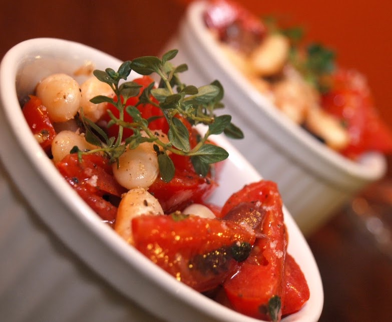 Saladinha de Feijão Branco com Tomate (vegana)