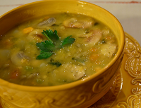 Sopa Cremosa de Grão-de-Bico (vegana)