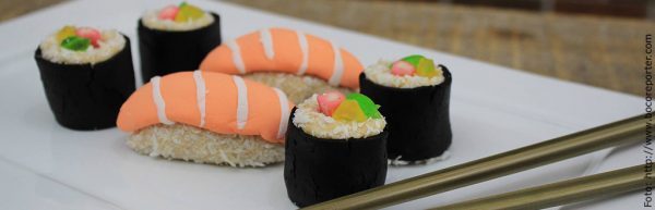 Docinhos em Formato de Sushi