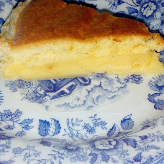 Tarte de pastel de nata com pão de ló