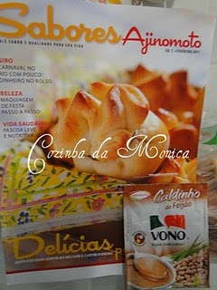 Revista Ajinomoto e amostra grátis de Sopa Vono!